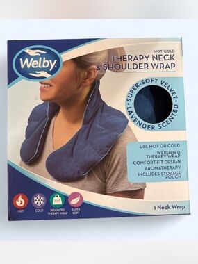 Lavender-Scented Therapy Neck & Shoulder Wrap - Blue